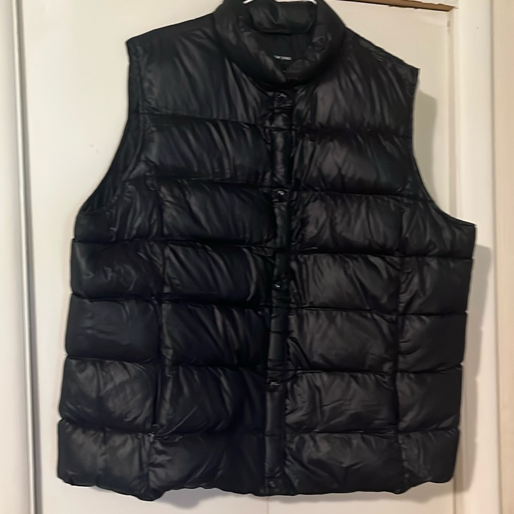 Lands End Puffer Vest, XL, Dark Grey